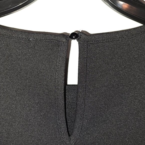 Haute Monde Blouse Plus Waist Lace Short Sleeve Black Color Size M Preowned - Picture 9 of 9